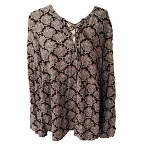 Daniel Rainn DR2 Tunic Peasant BOHO Top L